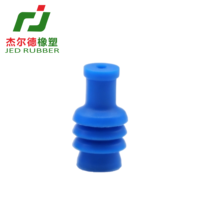 963142-3 Faisceau de câblage automobile à 1 cavité, à un seul conducteur, avec joint en silicone bleu lubrifié à l'huile, TE Connectivity