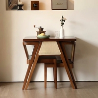 Table basse nordique en bois massif, durable et écologique, 1 table et 2 chaises, petite table à thé pour balcon, usage domestique et commercial