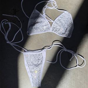 Ensemble de bikinis de luxe pour femmes 2025, maillots de bain triangle de haute qualité, maillots de bain string sans couture pour la plage et la baignade - Product Image 5