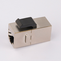 Acoplador en Línea de 180 Grados Cat5e/Cat6/Cat6a/Cat7/Cat8 para Telecomunicaciones, STP Rj45 Rj45, Keystone Blindado para Redes Ethernet