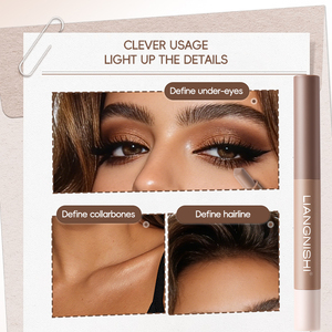 Stick de contouring double embout avec pinceau, maquillage longue tenue, waterproof, stick crème sculptant et bronzant, marque privée - Product Image 4