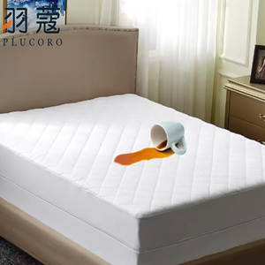 Waterproof <strong>Mattress</strong> <strong>Protector</strong> <strong>Rubber</strong> Band White Grade 120GSM Hypoallergenic Polyester Plain Mahjong Mat Anti-Bacteria - Product Image 6