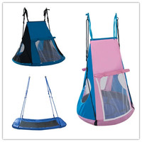 Balançoire Oxford pour jardin ou intérieur Balançoire ronde en métal pour enfants pour la maison ou le parc de trampoline