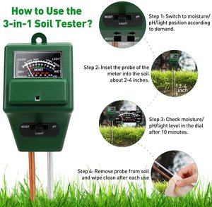 Direkt vom Hersteller: 3-in-1 Boden-pH-, Feuchtigkeits- und Lichtmessgerät für Garten- und Topfpflanzen - Product Image 1