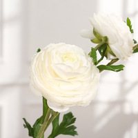 Fleurs artificielles en soie au toucher réaliste, fausses fleurs de renoncule avec bourgeon pour la décoration de mariage, de maison, de fête, d'hôtel