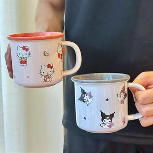 Taza de Cerámica Zuo Mu My Melody con Asa, Diseño Rosa, Reutilizable, Regalo para Niños y Adultos, Primavera 2025 - Product Image 4