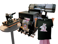 Mesin Cetak Kaos Otomatis Penuh SC680+S DTF Printer dengan 2 Head XP600, Tinta Solvent & Pigment (4pass 20sqm/jam)