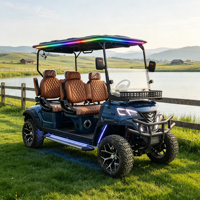 Voiturette de golf électrique 72V au lithium tout-terrain avec revêtement personnalisé et compartiment de rangement supplémentaire multi-usages