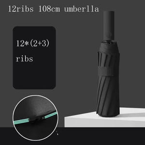 largo con diseño personalizado, sombrilla negra <span class=keywords><strong>de</strong></span> buena calidad, con mango en J, a la moda, Pagoda - Product Image 5