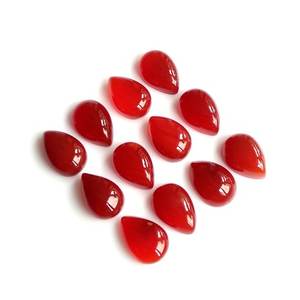 Piedra preciosa suelta cabujón de ónix rojo Natural con forma de pera hecha a mano más vendida - Product Image 2