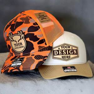 Custom Embroidery Logo <b>Hat</b> Summer Hip Hop Cap Snapback <b>Hat</b> Gorras Leather Patch Richardson 112 3D Logo Trucker <b>Hat</b> - Product Image 6