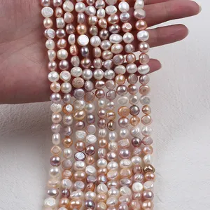 8-9mm Baroque Shape Freshwater Pearl Beads Strand For Necklace Making