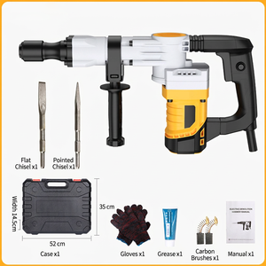 Martillo Demoledor Eléctrico 110V/220V SDS Plus, Herramienta Industrial para Demolición de Paredes con Accesorios - Product Image 2