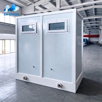 Conteneur mobile de toilettes pré-adhésif, personnalisé, de différentes tailles, bon marché, vente en gros