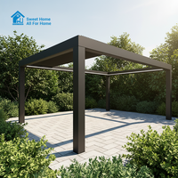 Pergola en aluminium sur mesure Sweet Home avec système de lames rétractables, toit motorisé et design bioclimatique imperméable