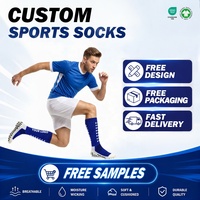 Chaussettes de football et de basketball antidérapantes personnalisées avec logo, en maille respirante, absorption de la transpiration, pour le printemps