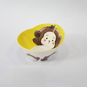 Bebê Crianças Crianças Melamina <span class=keywords><strong>Bowl</strong></span> Cute <span class=keywords><strong>Monkey</strong></span> Cartoon Image Childrenware Máquina de lavar louça-Safe Hot Selling <span class=keywords><strong>Bowl</strong></span> Salad <span class=keywords><strong>Fruit</strong></span> Snack <span class=keywords><strong>Bowl</strong></span> - Product Image 1