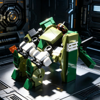 Kit de construction de robots mecha transformables DIY Patrol Trooper n° 2, blocs de construction éducatifs STEM, ensemble de jouets de construction