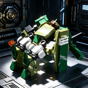 ชุดของเล่นประกอบหุ่นยนต์แปลงร่าง DIY Patrol Trooper หมายเลข 2 ตัวต่อบล็อกเสริมทักษะ STEM - Product Image 3