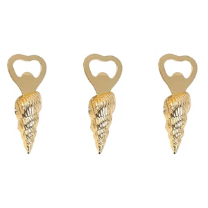 Prix de gros Or Métal Plage Sea Shell Décapsuleur Fête De Mariage Restaurant Hôtel Cadeaux - Product Image 2