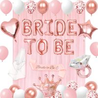 Kit d'arche de ballons colorés en aluminium pour future mariée avec ballons remplis d'hélium pour la Saint-Valentin, la fête prénuptiale et la décoration de mariage
