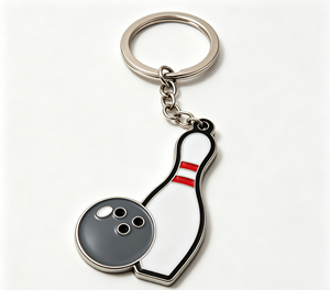Custom <b>Bowling</b> Keychain Soft Hard Enamel Metal Key Ring Enamel Keyring Promotional Souvenir Gift - Product Image 6