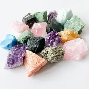 Toptan doğal Mineral örneği kristal küme Geode süsler