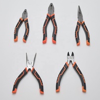 Pince à long nez ergonomique de qualité industrielle, combinaison professionnelle, outils en acier, pince avec fil de sécurité, pour le design