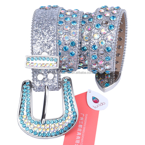 <span class=keywords><strong>Ceinture</strong></span> en cuir avec cristal scintillant pour homme, <span class=keywords><strong>grande</strong></span> <span class=keywords><strong>taille</strong></span>, de styliste occidental, à boucle <span class=keywords><strong>Large</strong></span>, vente en gros, prix en gros - Product Image 2