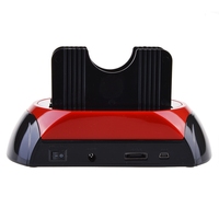 Base multifonctionnelle en plastique pour disque dur SATA 2,5\" et 3,5\" avec fonction USB et double disque OTB, dotée de multiples fonctionnalités