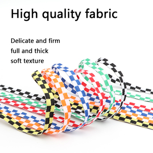 Lacets plats à carreaux de 8 mm de large, 100-<span class=keywords><strong>180</strong></span> <span class=keywords><strong>cm</strong></span>, 6 couleurs, lacets de chaussures colorés et tendance, logo personnalisé pris en charge, fabriqués en polyester - Product Image 3