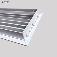 Diffuseur d'air linéaire en aluminium moderne et réglable pour plafond, grille décorative pour climatisation