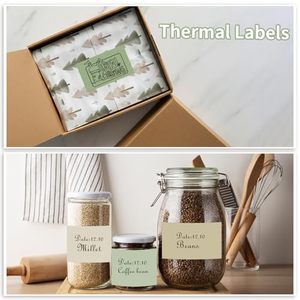 Étiquettes thermiques autocollantes personnalisées pour usage industriel et domestique, codes-barres, adresses postales, autocollants d'expédition, thermiques économiques - Product Image 2