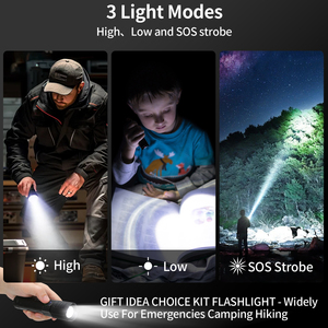 Xách Tay Mới Dài Khoảng Cách Công Suất Cao LED Đèn Pin USB Có Thể Sạc Lại Nhanh Chóng Sạc Loại C Mạnh Mẽ Ánh Sáng Ngoài Trời Mang Theo Đèn - Product Image 5