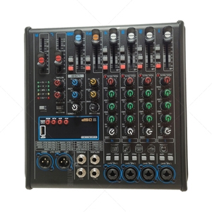 Smart4 전문 스테레오 <span class=keywords><strong>DJ</strong></span> 노래방 컨트롤러 4 채널 USB 오디오 콘솔 믹서 블루 치아 LCD 디스플레이 - Product Image 1