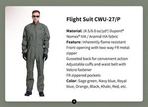 เสื้อแจ็คเก็ตนักบิน Nomex ชุดดับเพลิง CWU 45P - Product Image 6