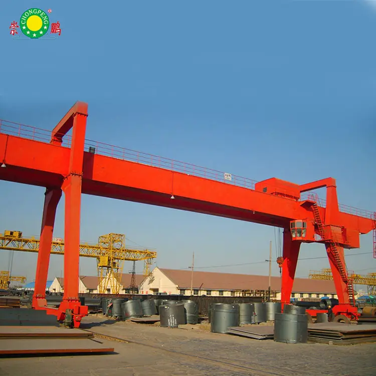 Sertifikat CE pabrik menggunakan bingkai jenis MG bepergian Double Girder Gantry Crane - 50 Ton, 60 Ton, 80 Ton kapasitas