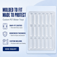 Barquette thermoformée en PET pour l'emballage de puces IC et de semi-conducteurs, barquette ESD personnalisée, fabrication OEM, livraison directe d'usine, boîte en plastique