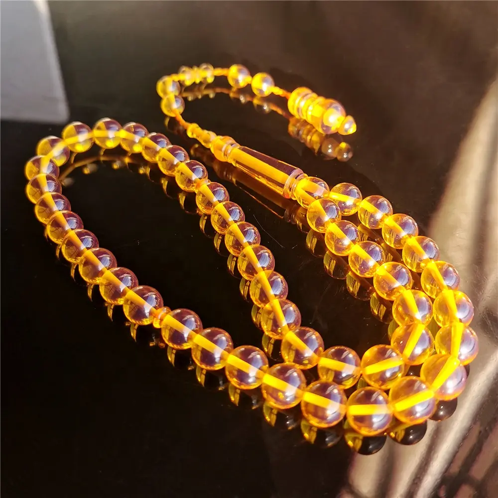 Turn purple in the sun 10mm 33/45 beads resin amber tasbih sibha tesbih prayer beads islamic misbaha muslim rosary