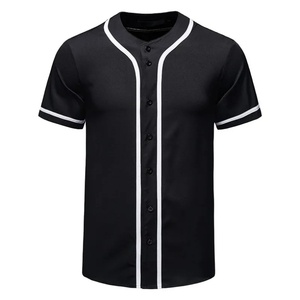 Mens Button <b>Down</b> Baseball Jersey Casual Streetwear Tee Shirt Homme Short Sleeve Team Uniform Baseball T Shirt - Product Image 5