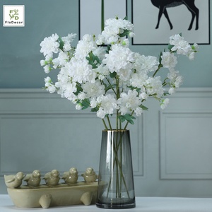 Fleur artificielle en soie <span class=keywords><strong>Dahlia</strong></span> haut de gamme à 5 têtes, <span class=keywords><strong>plante</strong></span> de simulation pour la décoration de la maison, des fêtes et du salon - Product Image 1