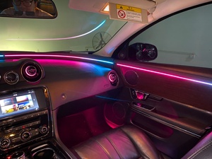 Éclairage ambiant RGB pour voiture SJC pour <span class=keywords><strong>Jaguar</strong></span> XJL 2010-2018, éclairage ambiant LED dynamique intérieur, accessoires de garniture de symphonie à 64 couleurs - Product Image 3
