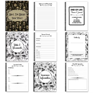Cuaderno Planificador para el Fin <span class=keywords><strong>de</strong></span> la <span class=keywords><strong>Vida</strong></span> |   Diario gótico con espiral y diseño <span class=keywords><strong>de</strong></span> calavera para registro personal, información <span class=keywords><strong>de</strong></span> <span class=keywords><strong>seguro</strong></span> y seguimiento <span class=keywords><strong>de</strong></span> deseos fúnebres - Product Image 5
