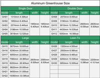 Serre de jardin en aluminium avec accès direct, pour culture extérieure, en plaques de polycarbonate PC, serre domestique