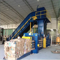 Production professionnelle de machine d'emballage de papier et de carton de rebut horizontale hydraulique automatique