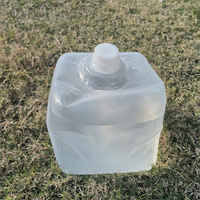 Conteneur pliable transparent de qualité alimentaire 5L-20L avec poignée, sac souple pliable en plastique pour eau, lait, gelée, idéal pour l'extérieur