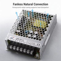 Alimentation à découpage régulée LEYU LRS-100-12 à sortie unique 12V 8.5A CC, source d'alimentation numérique réglable de laboratoire
