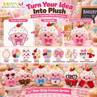Porte-clés en peluche amusant en forme de monstre cupcake, lot de breloques mignonnes pour parcs à thème, prix de carnaval et collections de distributeurs automatiques