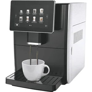 Kommerzielle intelligente Touchscreen voll automatische Kaffee maschine frisch gemahlene Milch schäumer All-in-One multifunktion ale Kaffee maschine