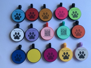 2023 nuevo al por mayor personalizado mascota perro gato silicona mascota código QR Id Tag Collar etiquetas de perro nombre Id mascota código QR Etiqueta de perro - Product Image 5
